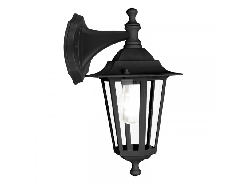 Kültéri Fali lámpa E27 fekete/áttetsző 165x350x210mm IP44 LATERNA 4