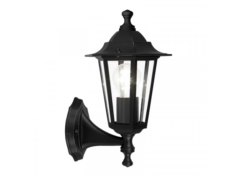 Kültéri Fali lámpa E27 fekete/áttetsző 165x320x230mm IP44 LATERNA 4