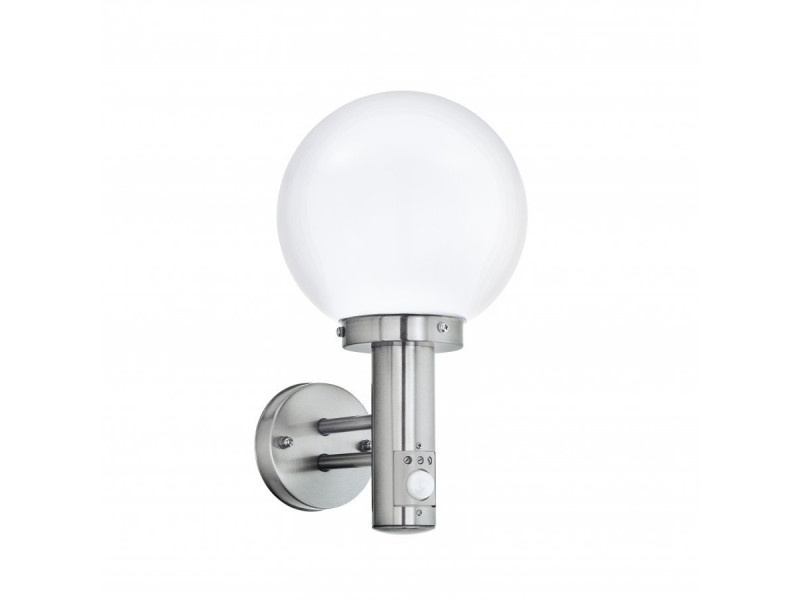 Kültéri Fali 1xE27 60W mozgásérzékelős inox NISIA MEGSZŰNT IP44