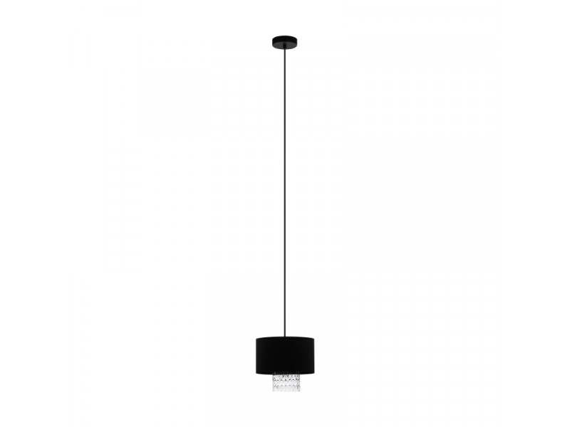 Függeszték E27 fekete/fém,textil 1500x240mm SAPUARA Függeszték E27 fekete/fém,textil 1500x240mm SAPUARA