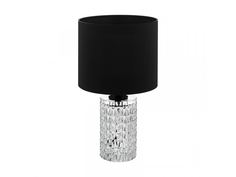 Asztali lámpa E27 fekete/fém,textil 425x240mm SAPUARA