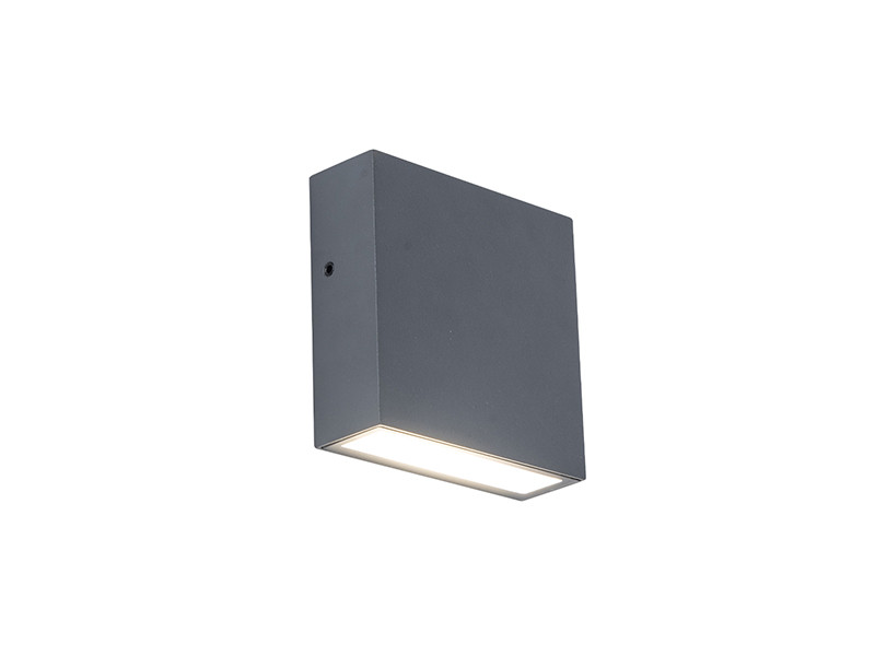 Kültéri Fali lámpa LED 7,4W 700lm 4000K alu/antracit 110x110x38mm IP54 GEMINI XF