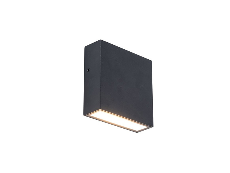 Kültéri Fali lámpa LED 7,4W 700lm 3000K alu/fekete 110x110x38mm IP54 GEMINI XF
