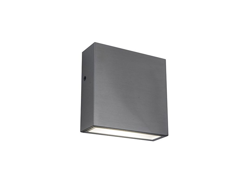 Kültéri Fali lámpa LED 9,5W 750lm 4000K acél/ezüst 110x110x38mm IP54 GEMINI XF MEGSZŰNT