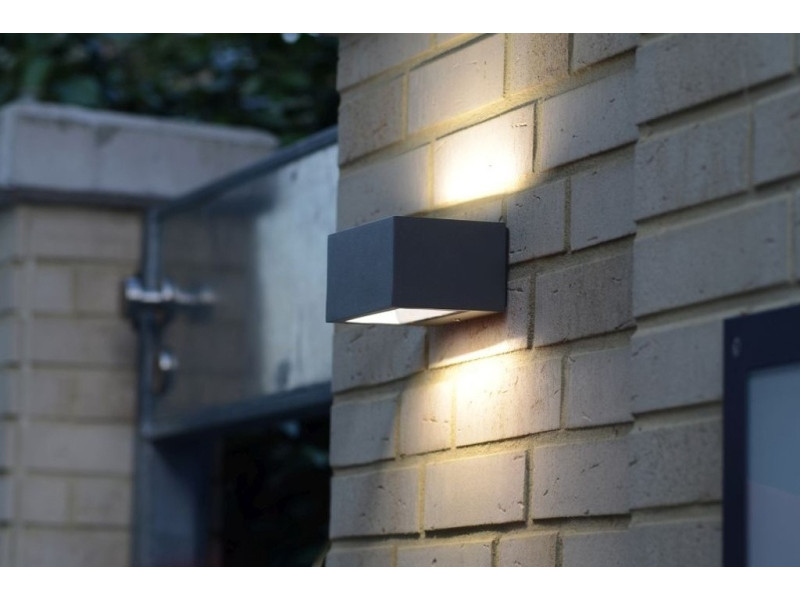 Kültéri Fali lámpa 10,5W LED 700lm 4000K IP54 Sötétszürke 89x65x140mm GEMINI