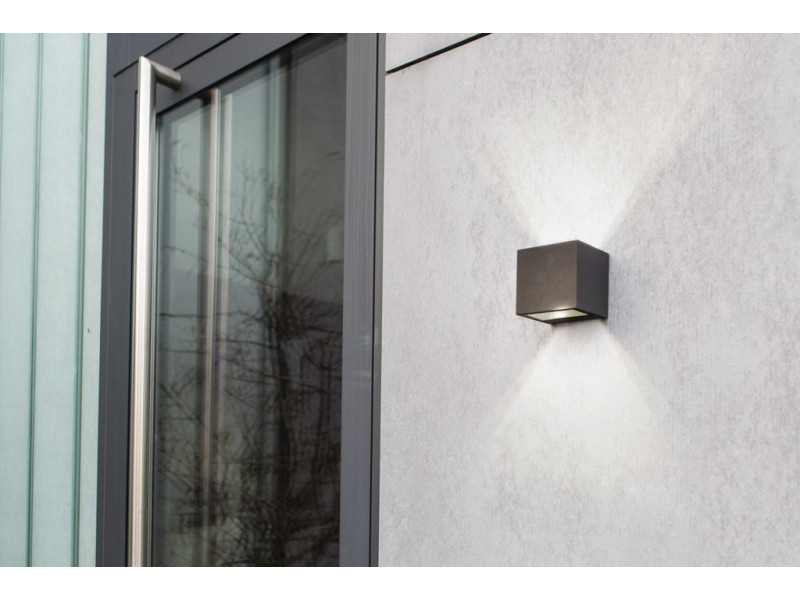 Kültéri Fali lámpa 9W LED 850lm 4000K IP54 Sötétszürke 85x86x88mm GEMINI