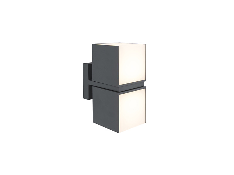 Kültéri Fali lámpa 24,4W LED 1000lm 3000K IP54 Sötétszürke 147x213x100mm CUBA