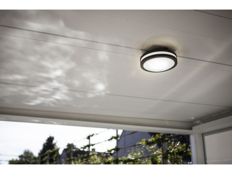 Kültéri Mennyezeti lámpa E27 IP54 Sötétszürke 260x95x260mm TITAN