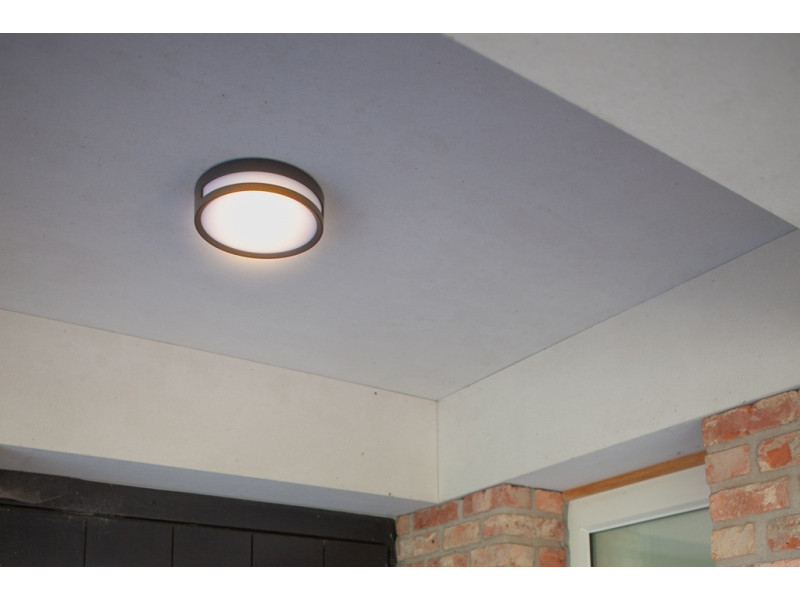 Kültéri Mennyezeti lámpa 11,6W LED 940lm 3000K IP54 Sötétszürke 183x48x183mm ROLA