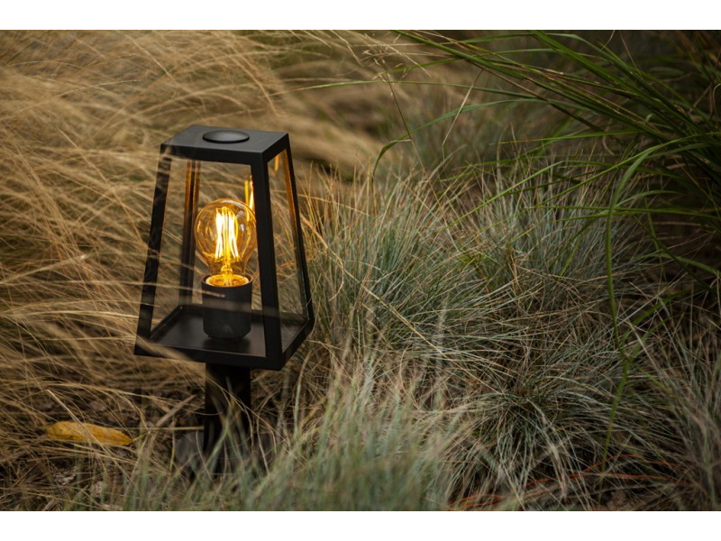 Kültéri Állólámpa E27 fém/fekete 338x140x120mm IP44 FIA