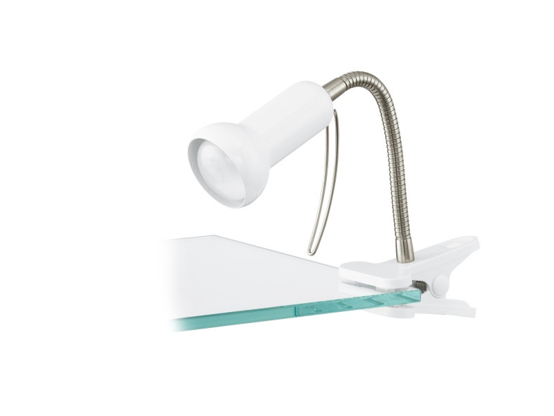 Fali lámpa E14 1x40W IP20 fehér, ezüst csiptetős FABIO