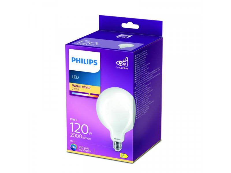 LED E27 13W (120W) 2700K 2000lm 80CRI 15000h filament opál NAGYGÖMB-G120 CONSUMER