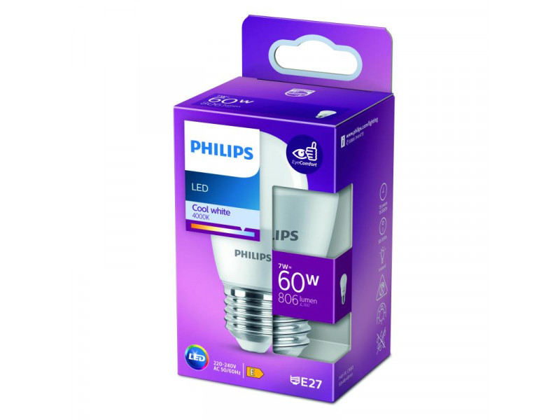LED E27 7W (60W) 4000K 806lm 80CRI 15000h opál KISGÖMB CONSUMER