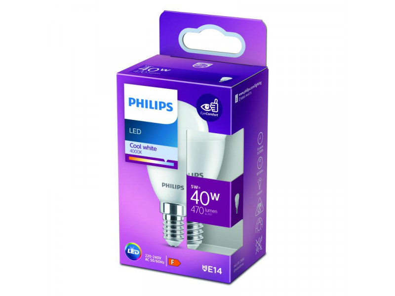 LED E14 4,9W (40W) 4000K 470lm 80CRI 15000h opál KISGÖMB CONSUMER