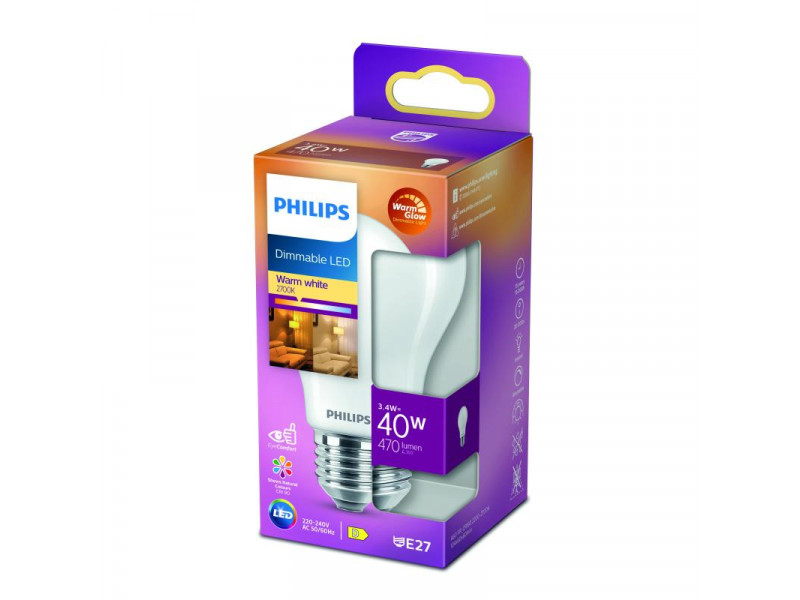 LED E27 3,4W (40W) 2200-2700K 470lm 90CRI 15000h filament opál KÖRTE Dimm. CONSUMER