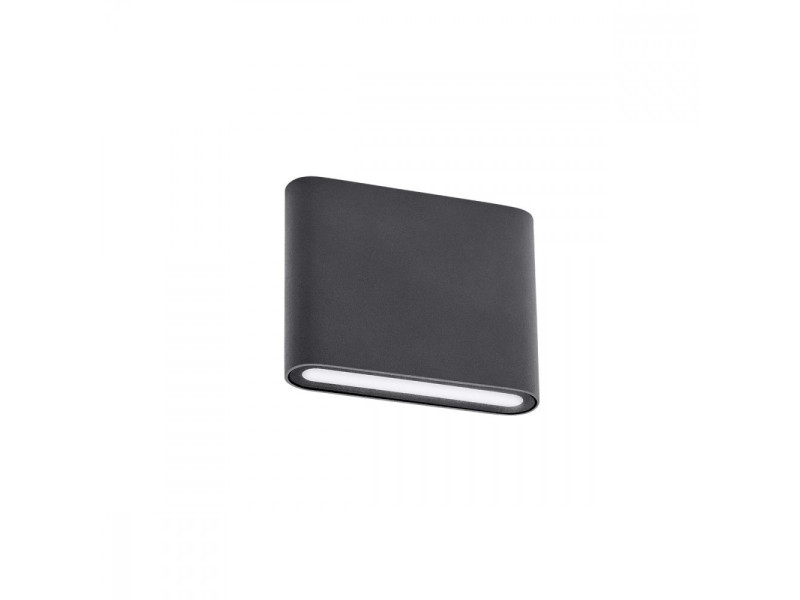 Kültéri fali lámpa LED 2x3W 3000K 300lm sötétszürke alumínium/üveg 115x30x90mm IP54 POCKET
