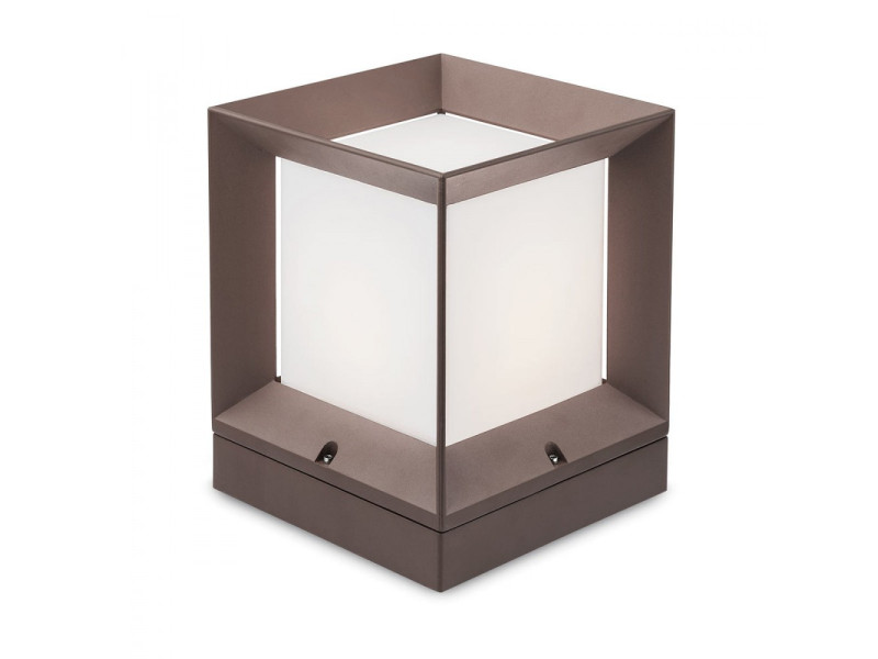 Kültéri álló lámpa E27 1xmax23W sötétbarna, fehér alumínium 220x220x270mm IP54 LANDMARK