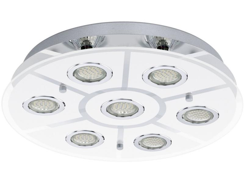 Mennyezeti lámpa GU10 7x3W LED 3000K IP20 króm/fehér, áttetsző CABO MEGSZŰNT!!