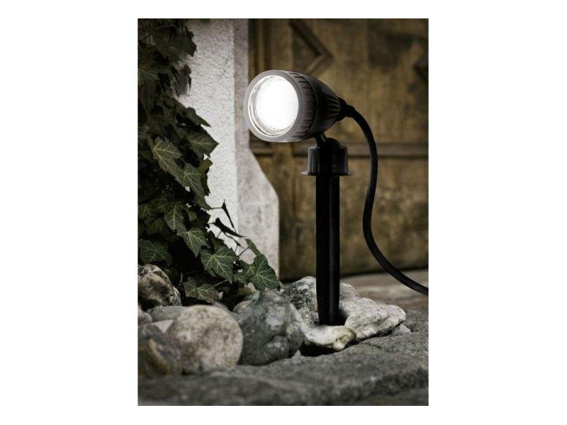 Kültéri Leszúrható GU10-LED 1X3W 240lm 3000K IP44 Fekete NEMA