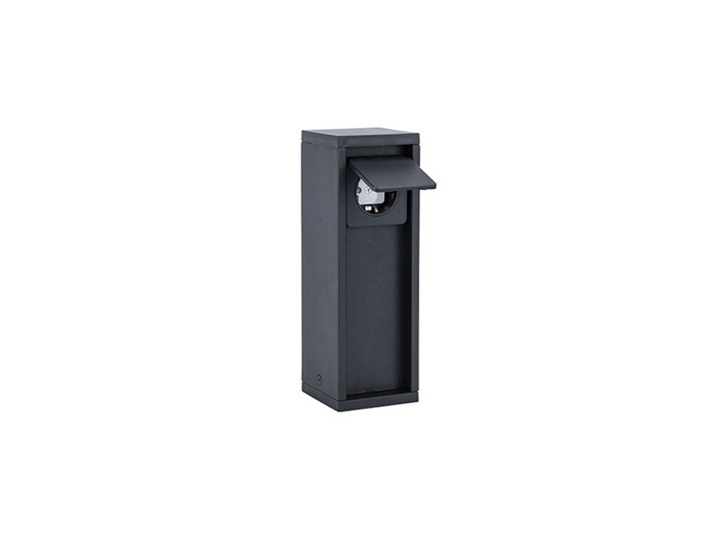 Kültéri Energiaoszlop 16A 3500W fém/fekete 241x80x80mm IP54 MAINS