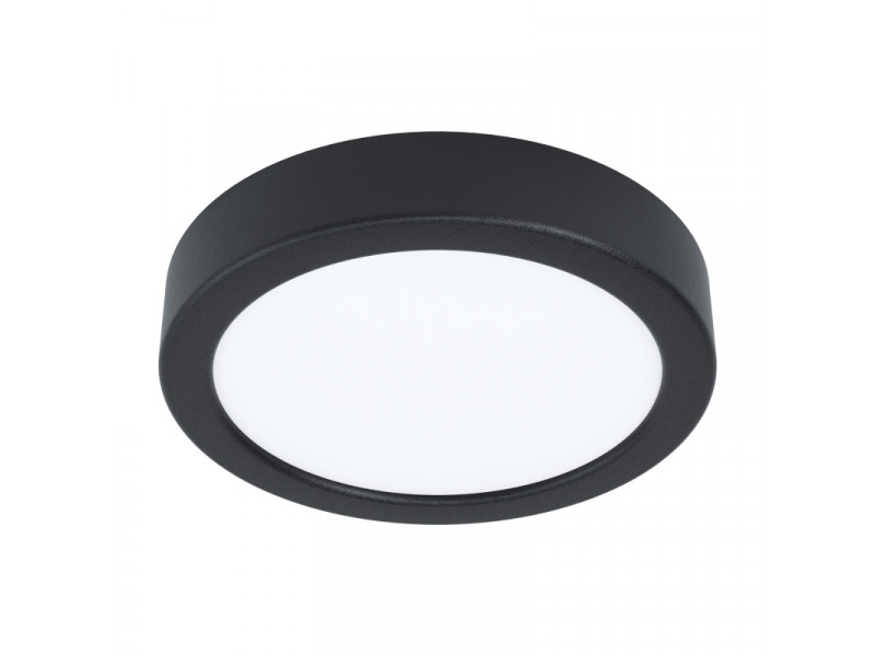 Mennyezeti lámpa 10,5W LED 3000K 1200lm fekete Kerek Átm:160mm FUEVA5