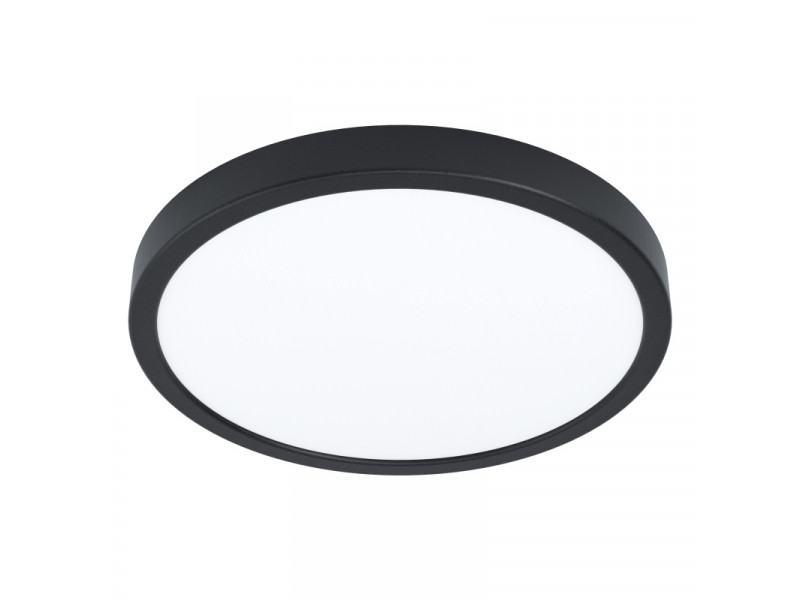 Mennyezeti lámpa 20W LED 3000K 2300lm IP44 fekete Kerek Átm:285mm FUEVA5