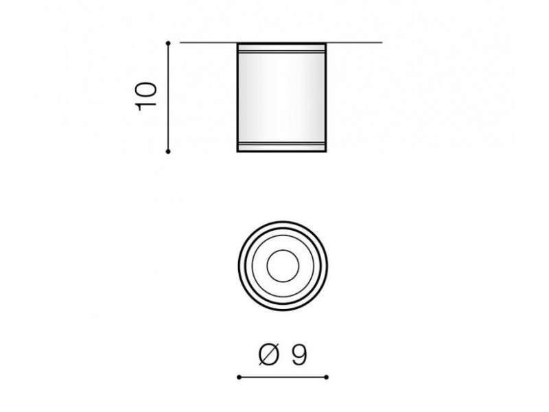 Kültéri Mennyezeti lámpa GU10 fém/fehér 100x90mm JOE