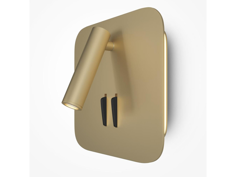 Fali lámpa LED 540lm 3000K Matt arany 130x130x65mm Szögletes IOS 176 (C175-WL-01-6W-MG)