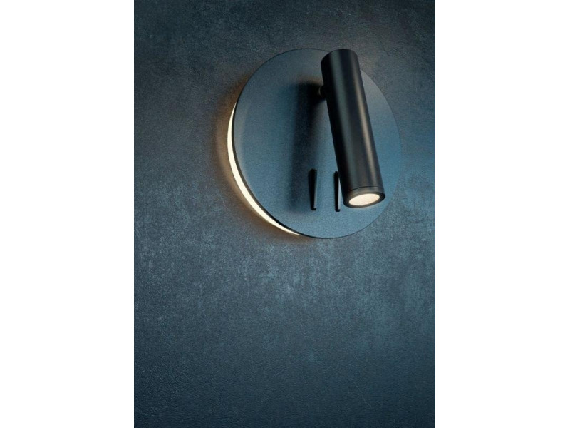 Fali lámpa LED 9W 540lm 3000K fekete alumínium 140x140x65mm IP20 Kerek IOS 176 (C176-WL-01-6W-B)