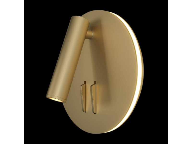 Fali lámpa LED 540lm 3000K Matt arany 140x140x65mm Kerek IOS 176 (C176-WL-01-6W-MG)