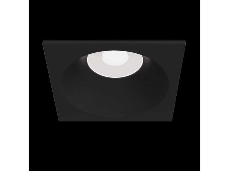 Beépíthető lámpa GU10 fekete alumínium 85x85x85mm IP65 ZOOM (DL033-2-01B)