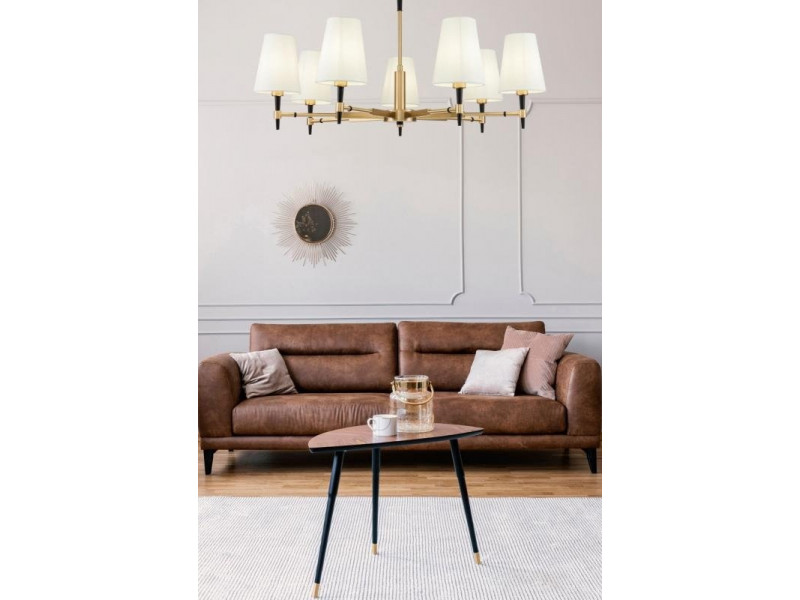 Csillár 7xE14 sárgaréz fém 505x880mm IP20 ZARAGOZA (H001CL-07BS)