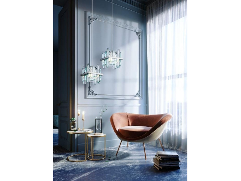 Függeszték E14 Króm 240x210x210mm CEREZO (MOD201PL-01N)