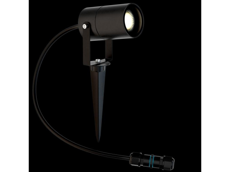 Kültéri leszúrható lámpa GU10 Fekete 75x76x160mm IP65 SCOPE (O025FL-01B)