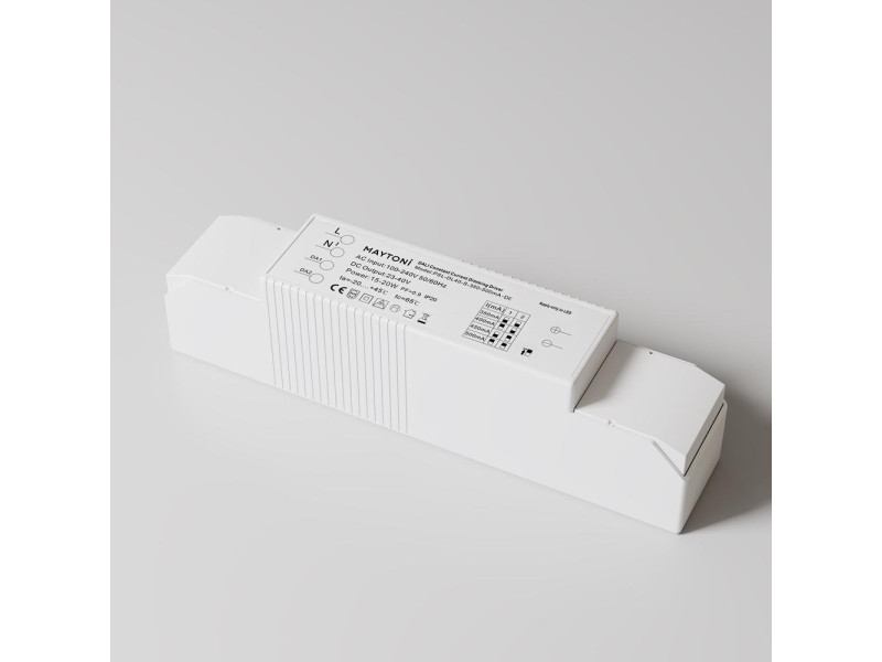 Kiegészítő Tápegység 20W műanyag/fehér 152x40x30mm POWER SUPPLY DALI (PSL-DL40-S-350-500mA-DE)