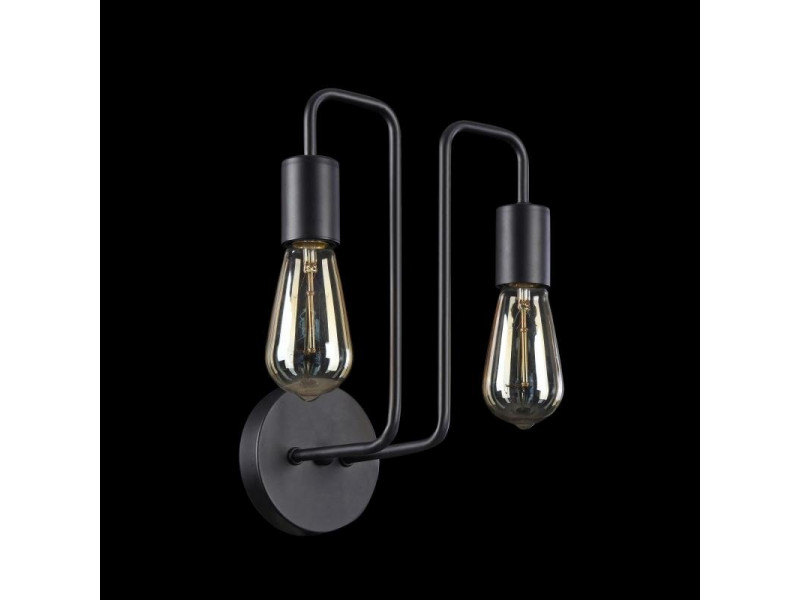 Fali lámpa 2xE27 fekete fém 305x250x170mm IP20 GILBERT (T532WL-02B)