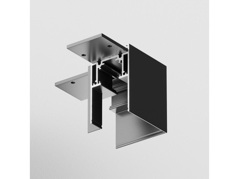 Sín Mágneses Sarokelem alumínium/fekete 80x89x89mm TRACK (TRA004CL-21B)