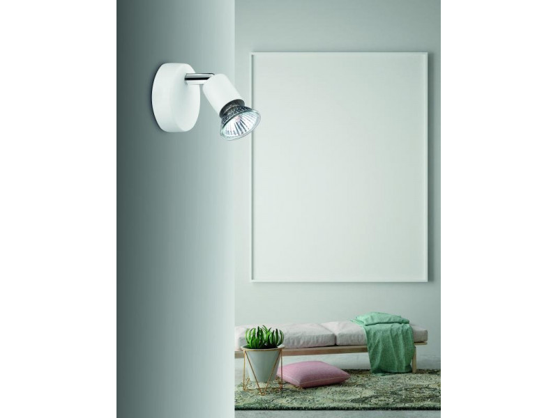 Fali lámpa GU10 fém/matt fehér 80x80x109mm BASE