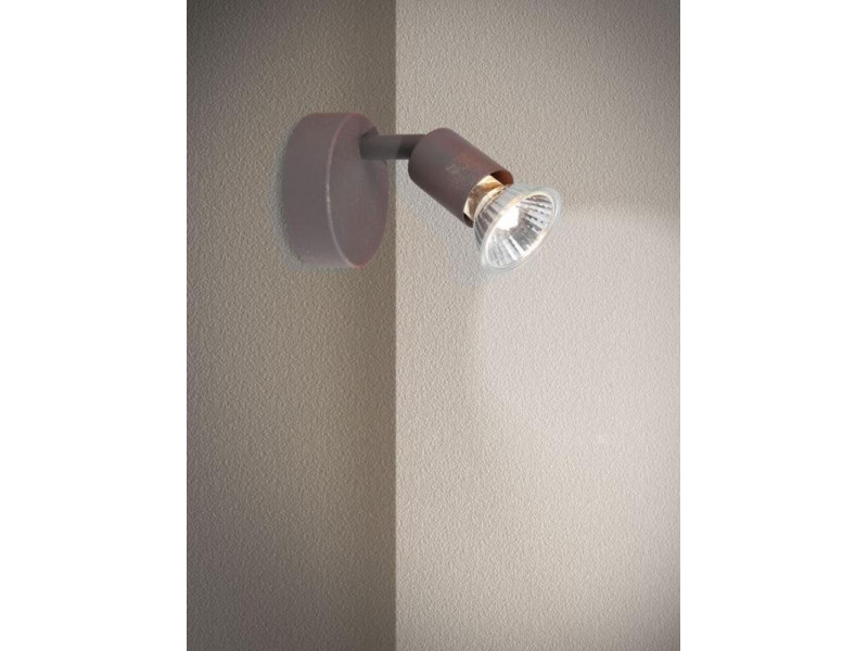 Fali lámpa GU10 fém/sötétbarna 80x80x109mm BASE