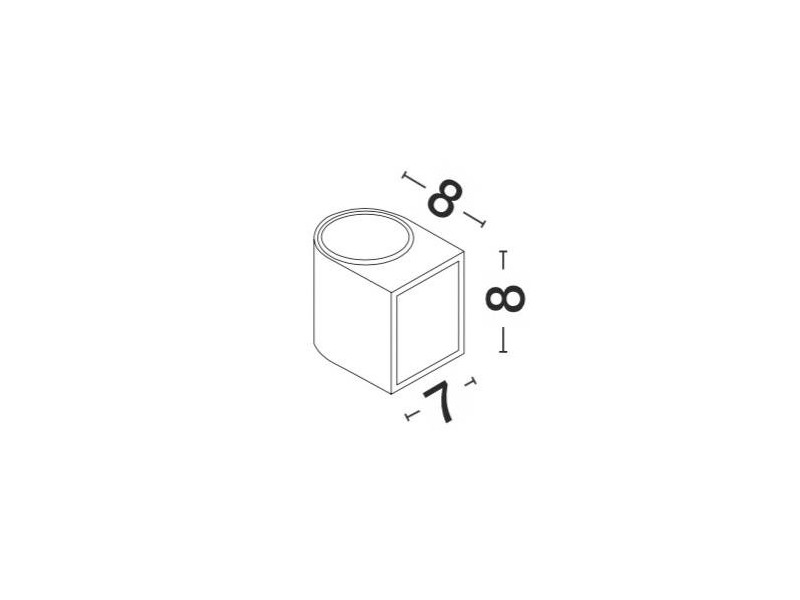 Kültéri Fali lámpa GU10 IP54 fém/szürke 80x70x80mm NERO