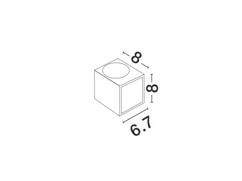 Kültéri Fali lámpa GU10 IP54 fém/szürke 80x67x80mm NERO