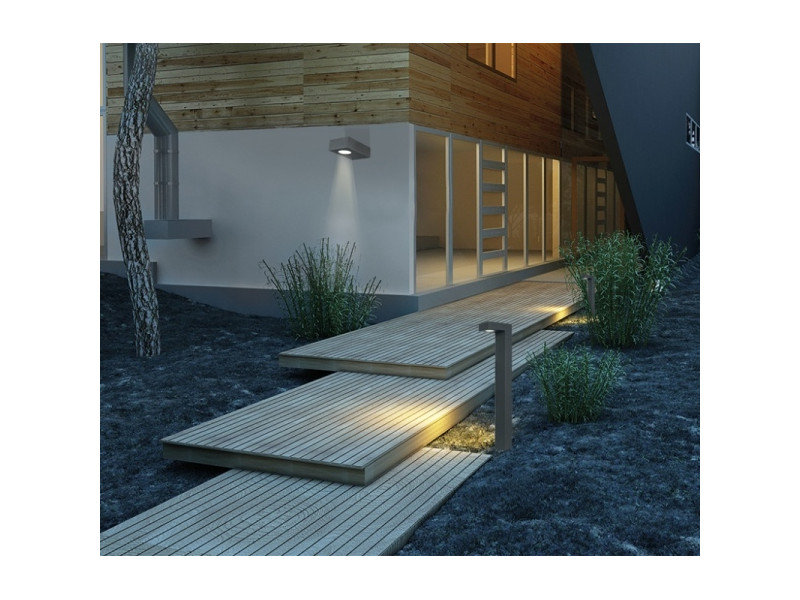 Kültéri Állólámpa LED 6W 320lm 3000K IP54 fém/szürke 800x90x150mm APOLLO MEGSZŰNT