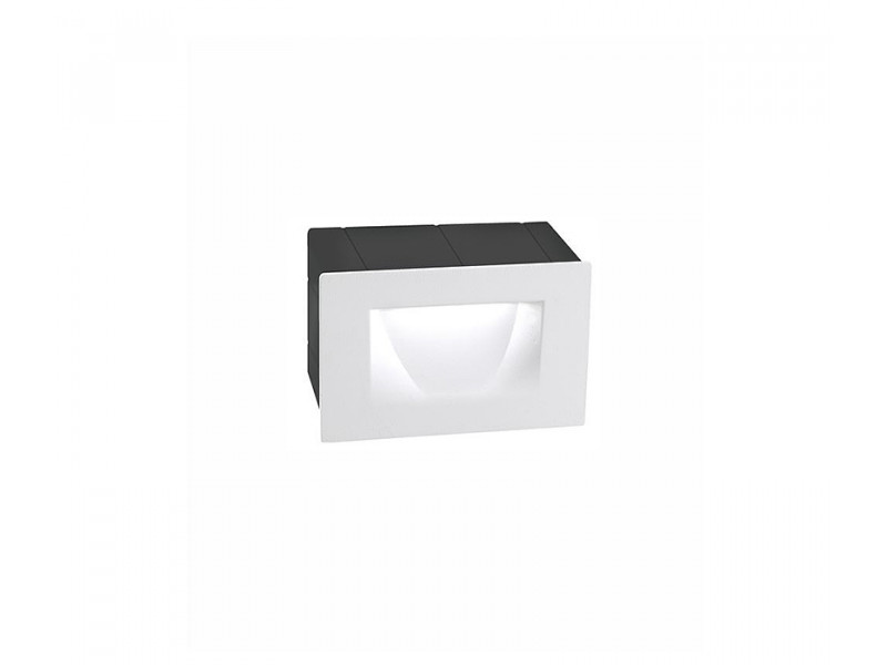 Kültéri Beépíthető lámpa LED 3W 270lm 3000K IP54 fém/fehér 70x110x60mm KRYPTON