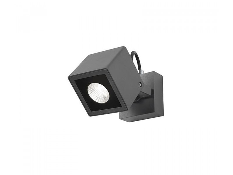 Kültéri Fali lámpa LED 1X6W 420lm 3000K IP54 fém/szürke 120x85x140mm FOCUS MEGSZŰNT