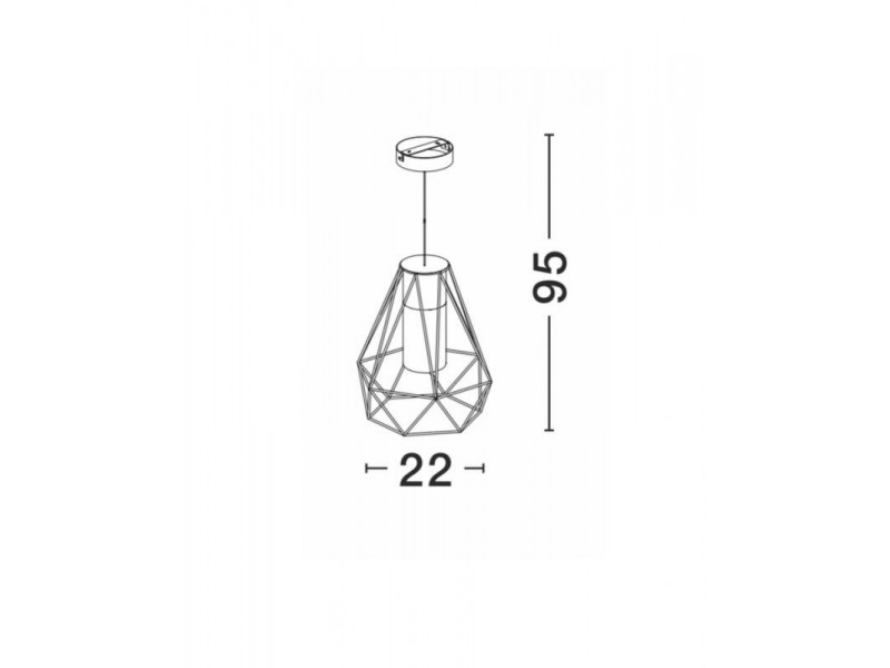 Kültéri Függeszték E27 IP54 fém/fekete 950x220mm ISIDORA