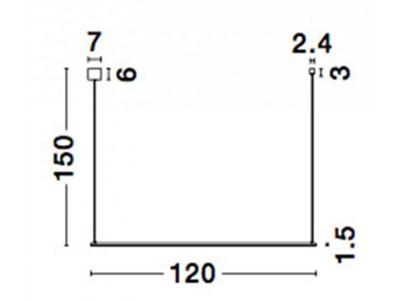 Függeszték LED 20W 1400lm 3000K arany fém 1500x1200mm ELETTRA LED Függeszték LED 20W 1400lm 3000K arany fém 1500x1200mm ELETTRA LED