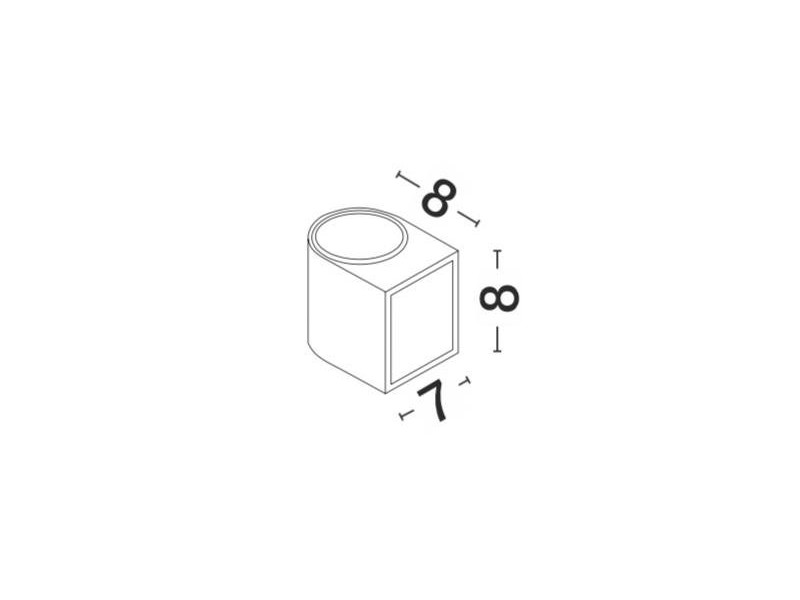 Kültéri Fali lámpa GU10 IP54 fém/fehér 80x70x80mm NERO