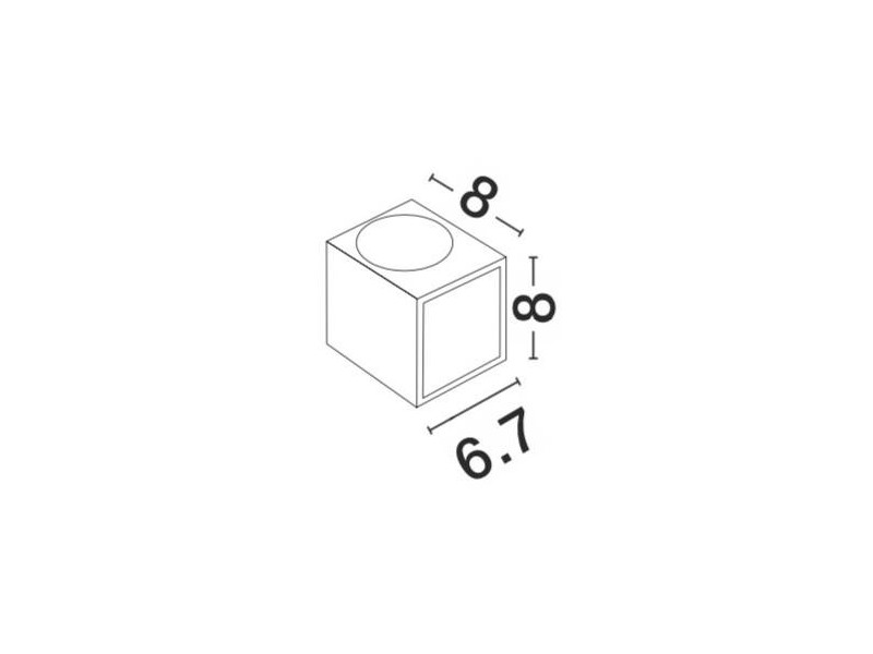 Kültéri Fali lámpa GU10 IP54 fém/fehér 80x67x80mm NERO Kültéri Fali lámpa GU10 IP54 fém/fehér 80x67x80mm NERO