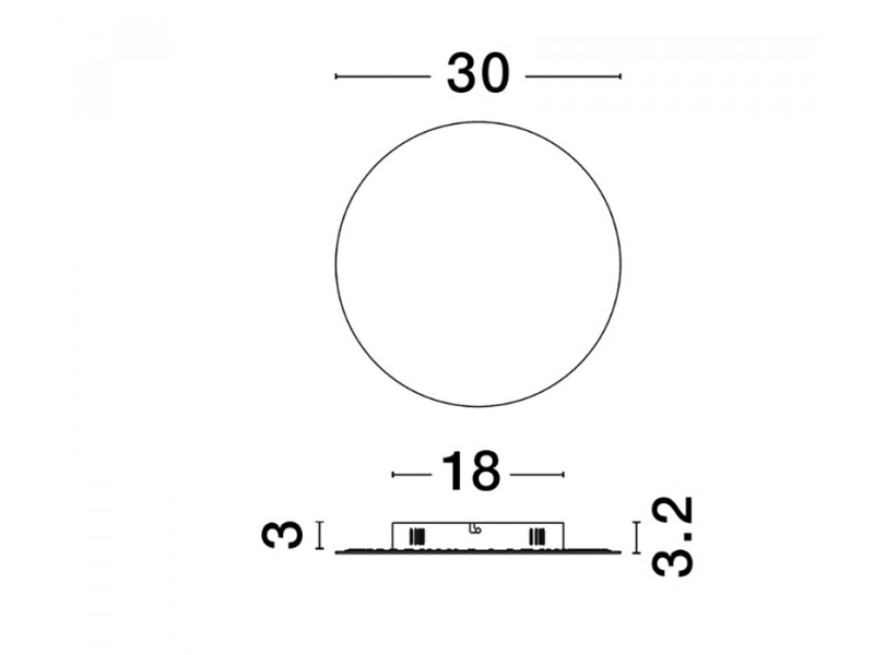 Fali lámpa LED 22W 2300lm 3000K fekete/fém 300x300x32mm CYRCLE LED Fali lámpa LED 22W 2300lm 3000K fekete/fém 300x300x32mm CYRCLE LED