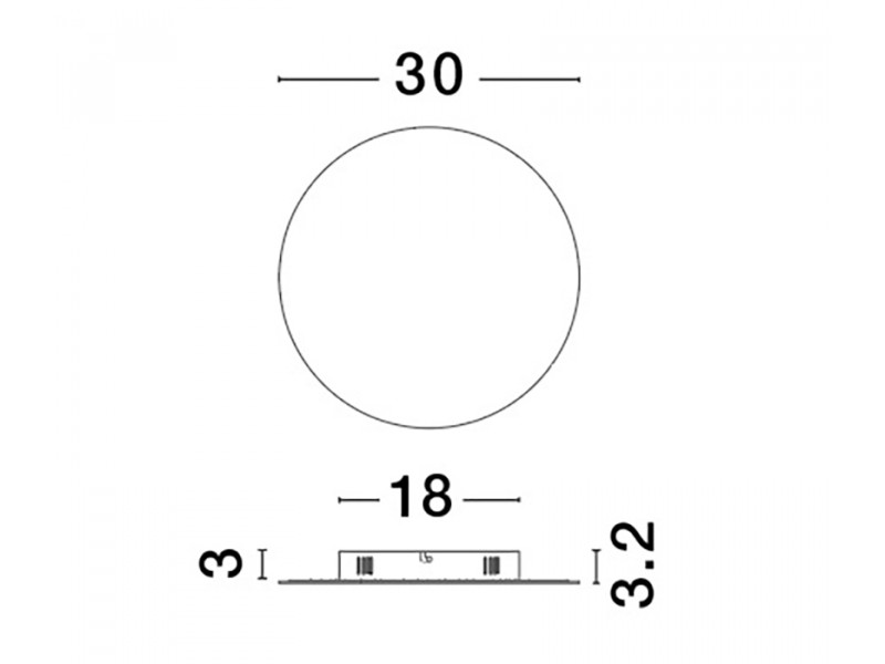 Fali lámpa LED 22W 2700lm 3000K fehér/fém 300x300x32mm CYRCLE LED Fali lámpa LED 22W 2700lm 3000K fehér/fém 300x300x32mm CYRCLE LED